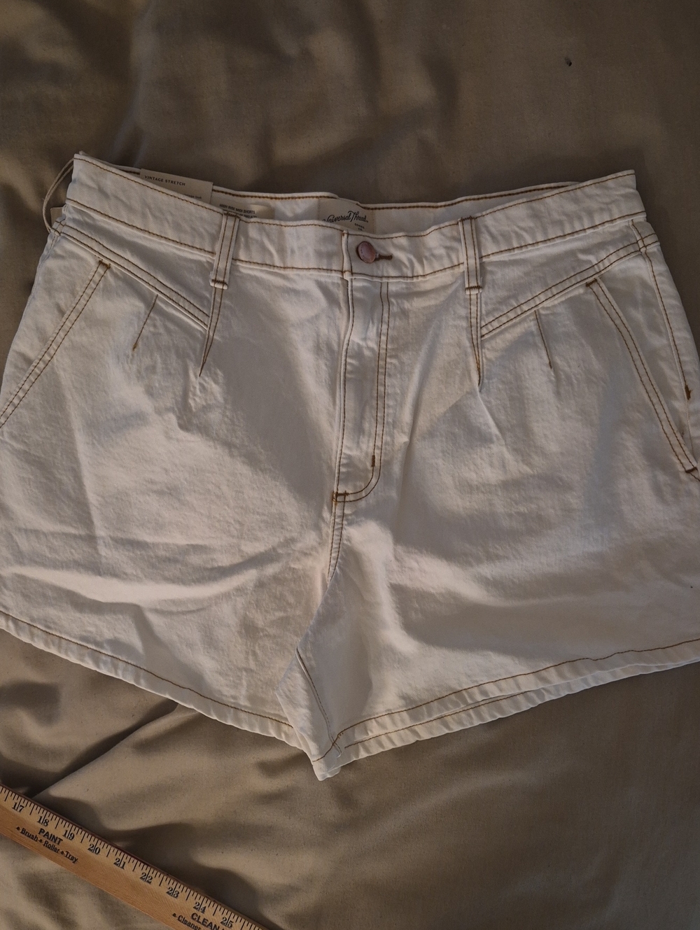 Universal Thread White High-Rise Cotton Jean Shorts